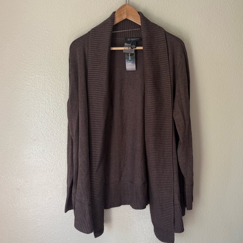 INC International Concepts Chocolate Cardigan